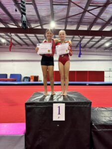 Gymnast on Podium