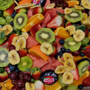 Fresh fruit platter at Flipz Academy Gold Coast birthday party